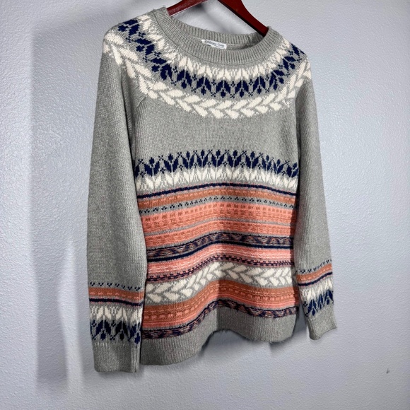 Chic Winter Layers: Coldwater Creek Nordic Inspired Fair Isle Sweater - Small - Picture 4 of 12
